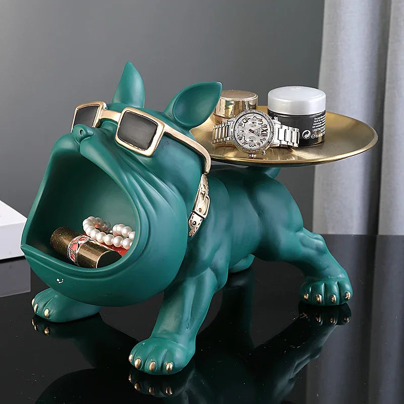 Bulldog Resin Figurine with Storage Compartment by Snagg A Sculpture