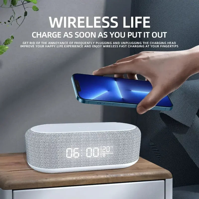 30W Wireless Chargers With Clock & Lamp Night Light by Snagg A Charging Station