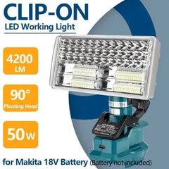 4200LM Cordless LED Work Light for Makita 18V Battery