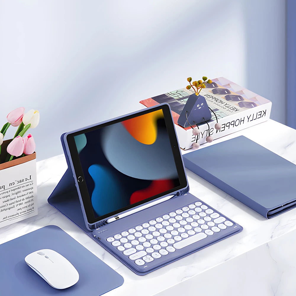 Round Key Bluetooth Wireless Keyboard For Android IOS Huawei Xiaomi Tablet by Snagg A Wireless Keyboard