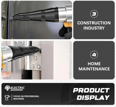 Brushless Electric Rivet Gun Cordless 3.2-4.8mm Automatic Riveting Power Tool for Dewalt 20V Battery