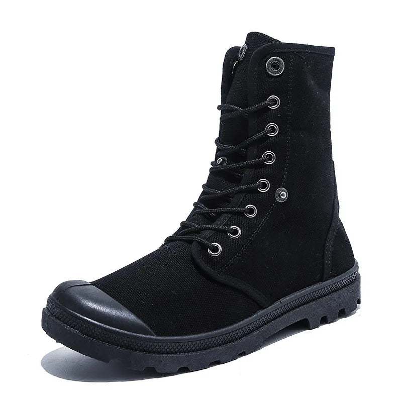 Men’s Fashion Canvas High-Top Sneakers by Snagg A Shoes