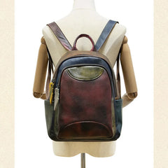 Vintage Patchwork Genuine Leather Backpack by Snagg A Backpack