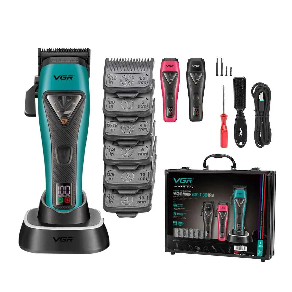 Professional 11000 RPM Vector Motor Clipper – High Velocity DLC Precision System with Modular Replacement Body
