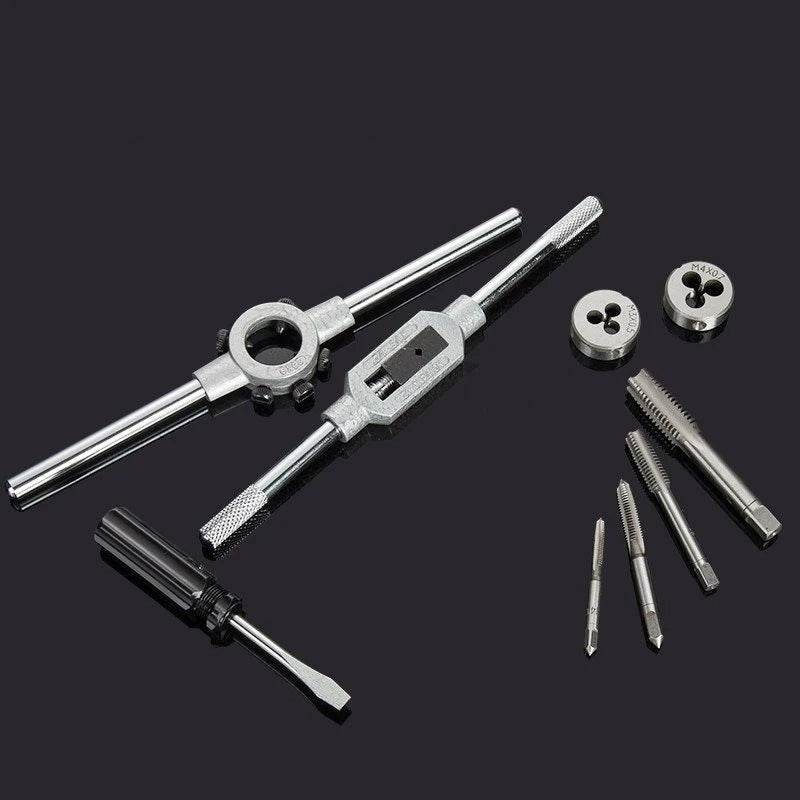 110pc Metric Tap & Die Set – High-Speed Steel Thread Cutting Kit with Taps, Dies & Wrenches - SnaggIt