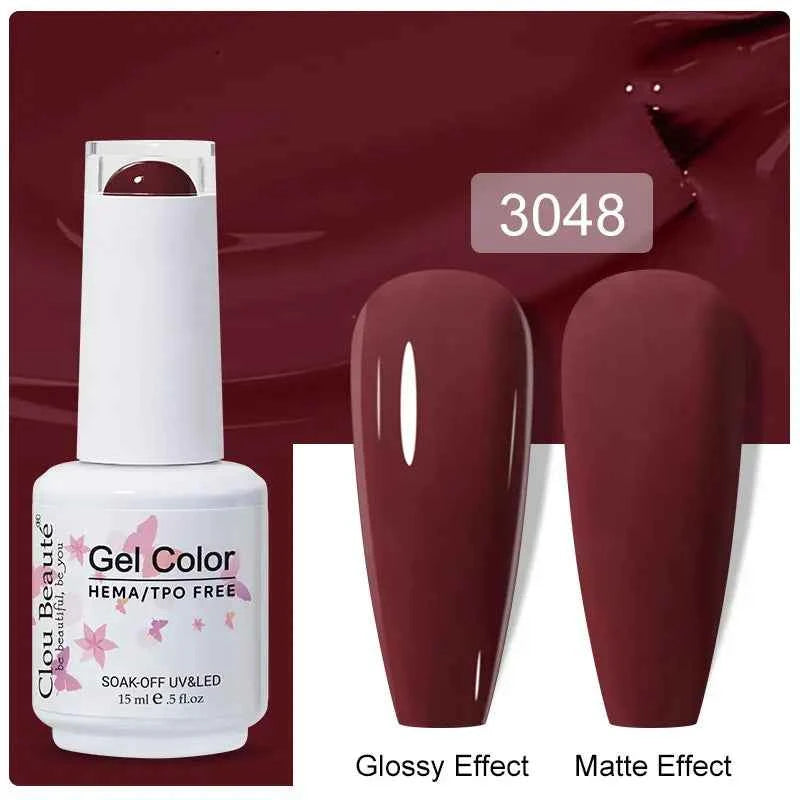 Professional 15ml HEMA & TPO Free Gel Polish – High-Performance Red & Multi Tone Semi Permanent Varnish
