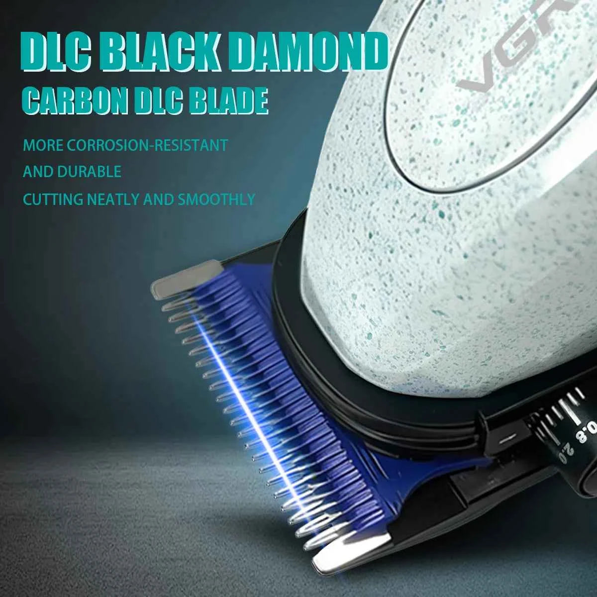 Professional 9000 RPM Master Clipper – Blue Zirconia Ceramic Blade System with 6 Speed Rolling Control & Charging Dock