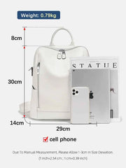 Genuine Leather Convertible Backpack – Multi-Pocket Day Pack & Shoulder Bag for Travel & Commuting