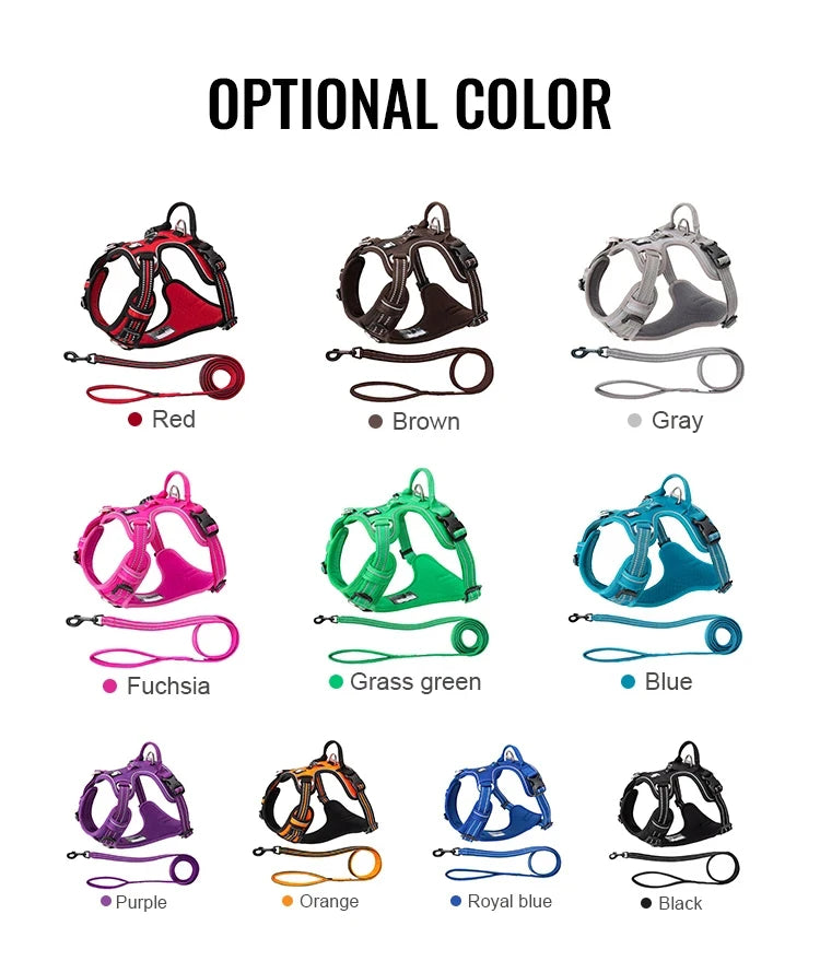No-Pull Reflective Dog Harness & Leash Set by Snagg A Harness