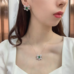 Deluxe Emerald Bowknot Jewelry Set