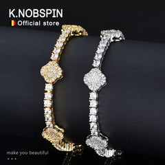 Four-Leaf Clover Moissanite Tennis Bracelet