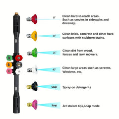 4000 PSI Heavy Duty Pressure Washer Extension Rod Kit by Snagg As Extension Rod