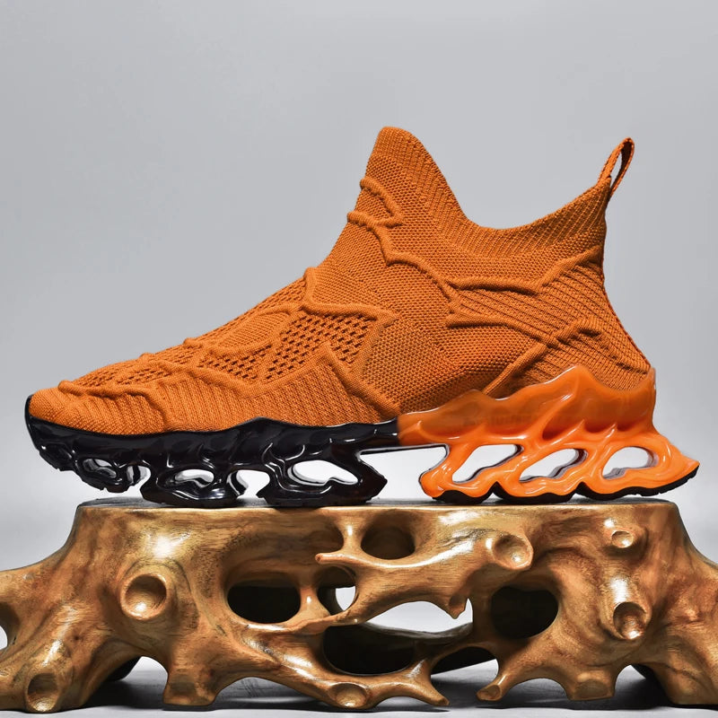 Orange Sneakers – Lightweight Trainers with Height Boost by Snagg A Shoes