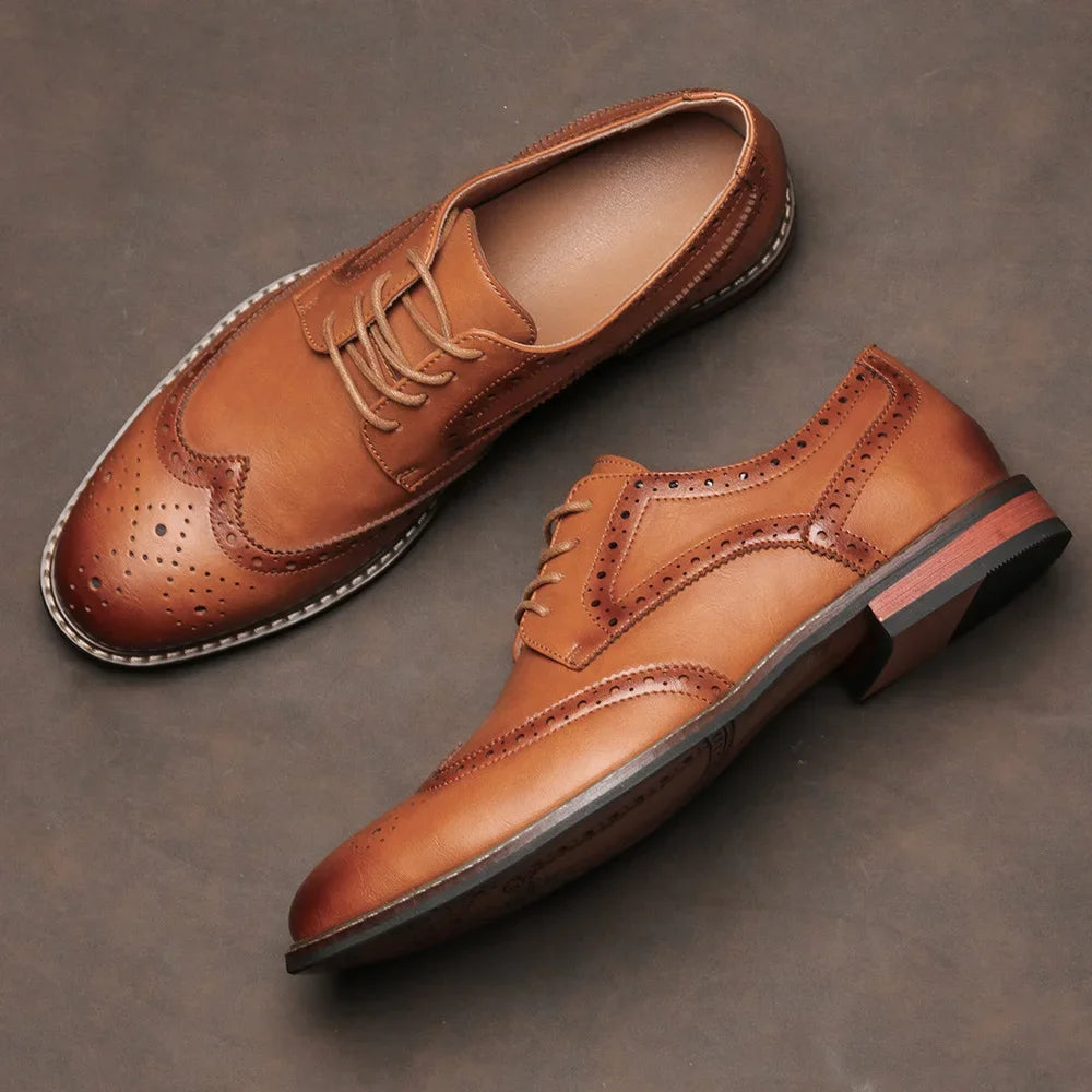 Men’s Brogue Dress Shoes – Lace-Up Formal Wedding & Social Shoes by Snagg A Shoes