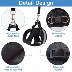 Breathable Escape-Proof Cat Harness & Leash Set - SnaggIt