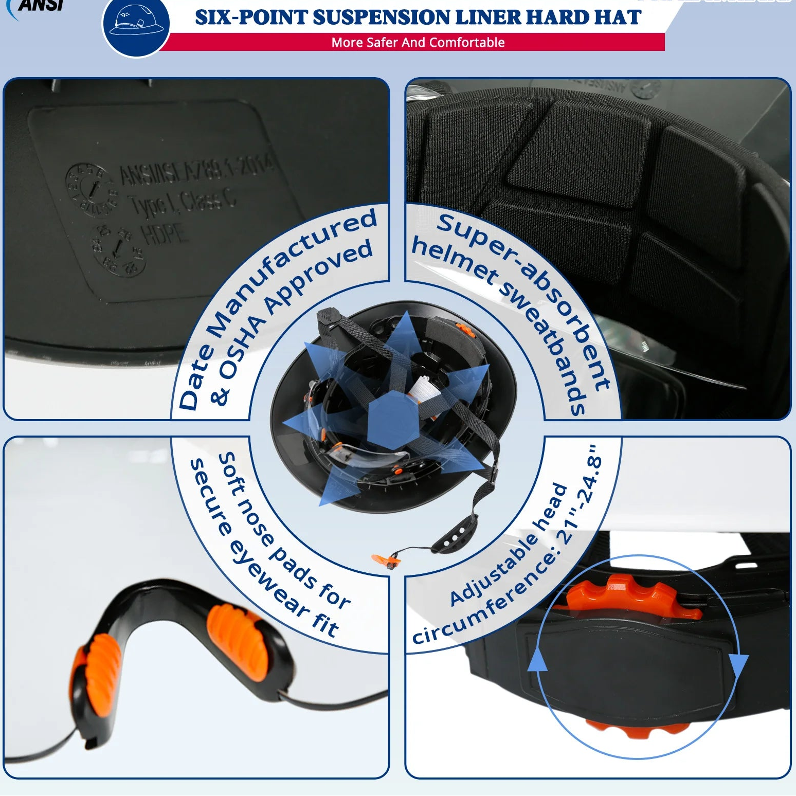 Full Brim Safety Helmet with Built In Goggles Earmuffs by Snagg A Safety Helmet