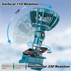 Clip-on cordless fan for Bosch 18V batteries – image 3