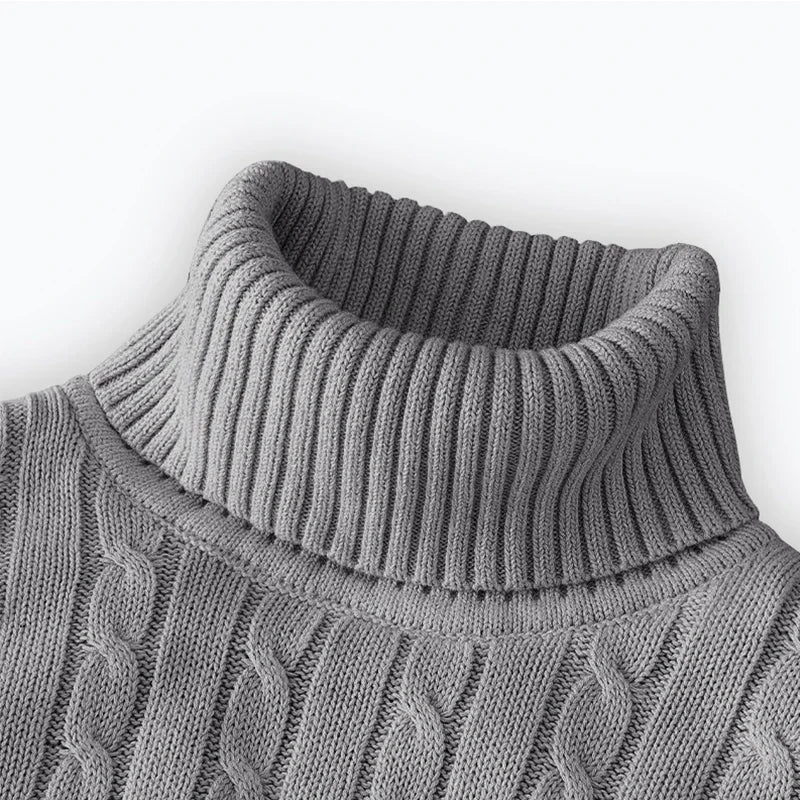 Men’s Essential Turtleneck Pullover | 2026 Winter High-Neck Knitted Sweater