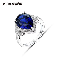 Blue Sapphire Pear Cut Ring