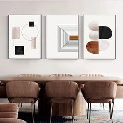 3 Pcs Geometric Abstract Wall Art by Snagg A Print