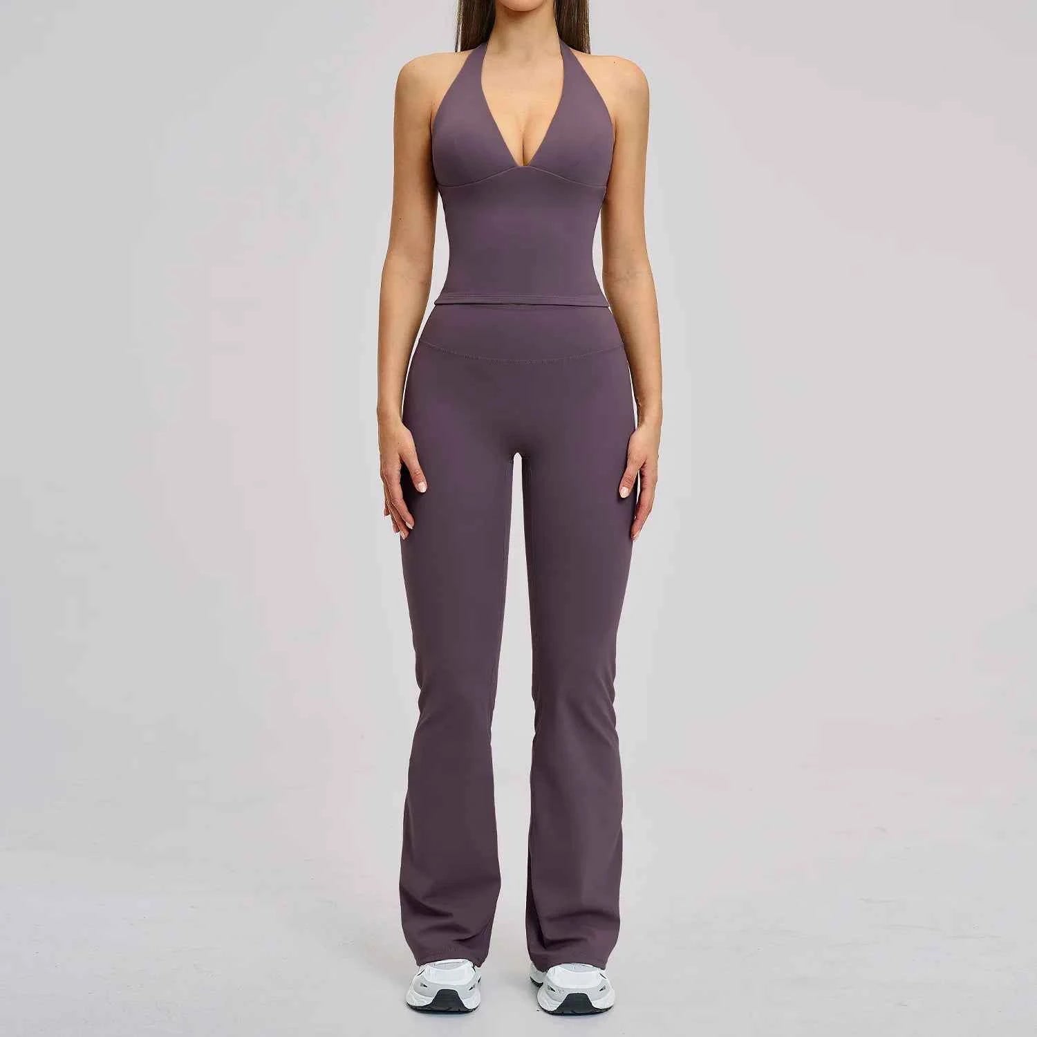 Women's 2-Piece Yoga Set | High Waist Leggings & Sports Bra Workout Fitness Gym Tracksuit