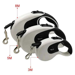 Retractable Dog Leash 3M/5M/8M – Durable Nylon Automatic Flexible Lead for Walking & Running (with Poop Bags)
