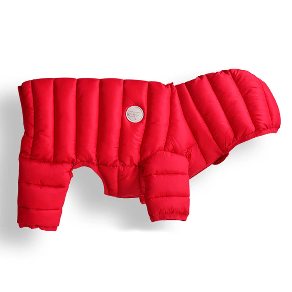 Padded Dog Winter Overalls – Lightweight Down-Feel Jumpsuit for Small & Medium Dogs