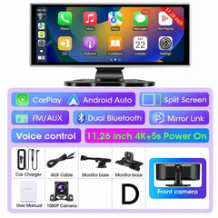 Dual Lens Car DVR with Wireless CarPlay by Snagg A Car DVR