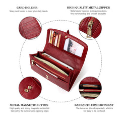 Genuine Leather RFID Long Wallet by Snagg It Wallet