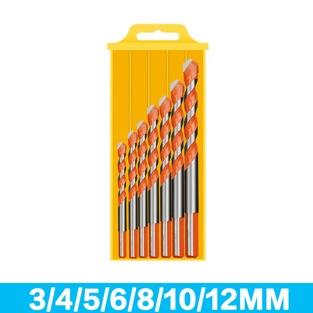 3-12mm Multifunctional Triangle Glass Drill Bit Set