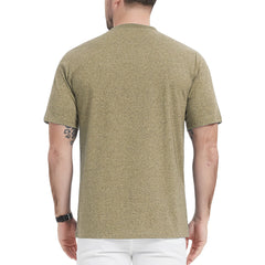 Men's Cotton Blend Henley | Soft 3-Button Summer Fashion Tee