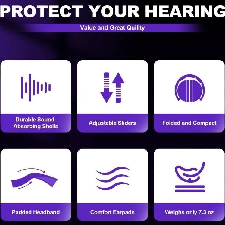 Foldable Safety Earmuffs by Snagg An Earmuff