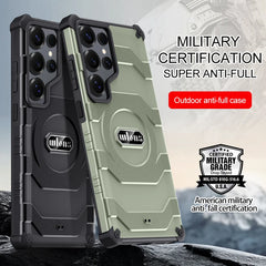 Magnetic Military Rugged Armor Magsafe Case - For Samsung Galaxy S25 Ultra