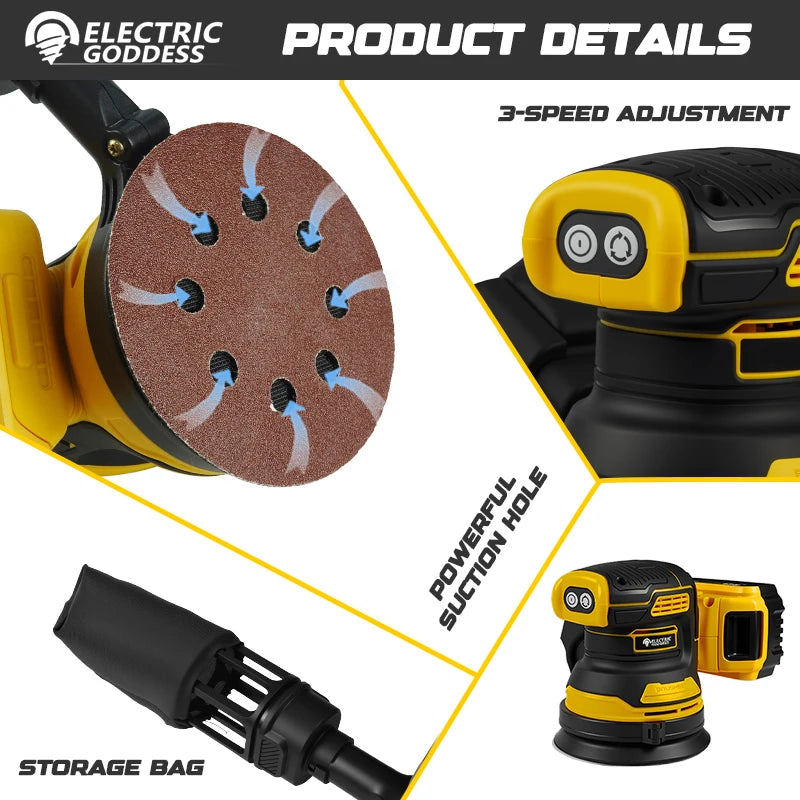 Electric Goddess Cordless Brushless Orbital Sander