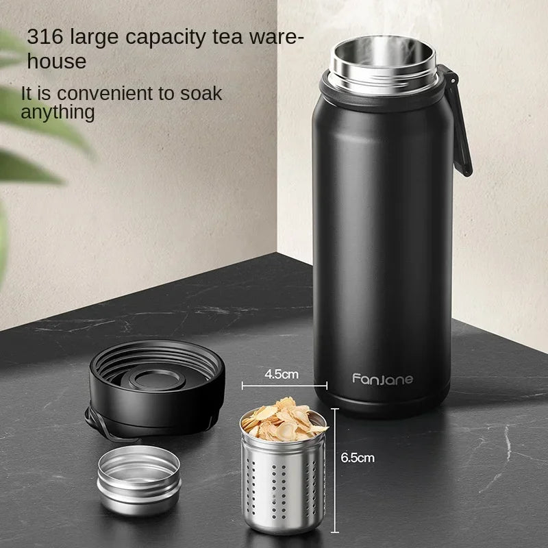Thermos Bottle With Magnetic Tea Infuser For Travelers by Snagg A Mug
