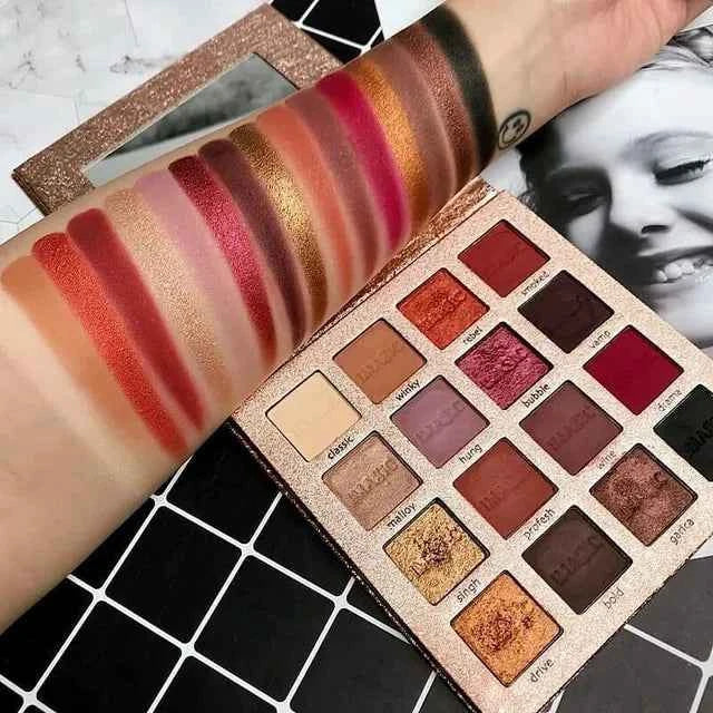 16 Color Multi Texture Palette – Professional Matte, Shimmer & Metallic Artistry