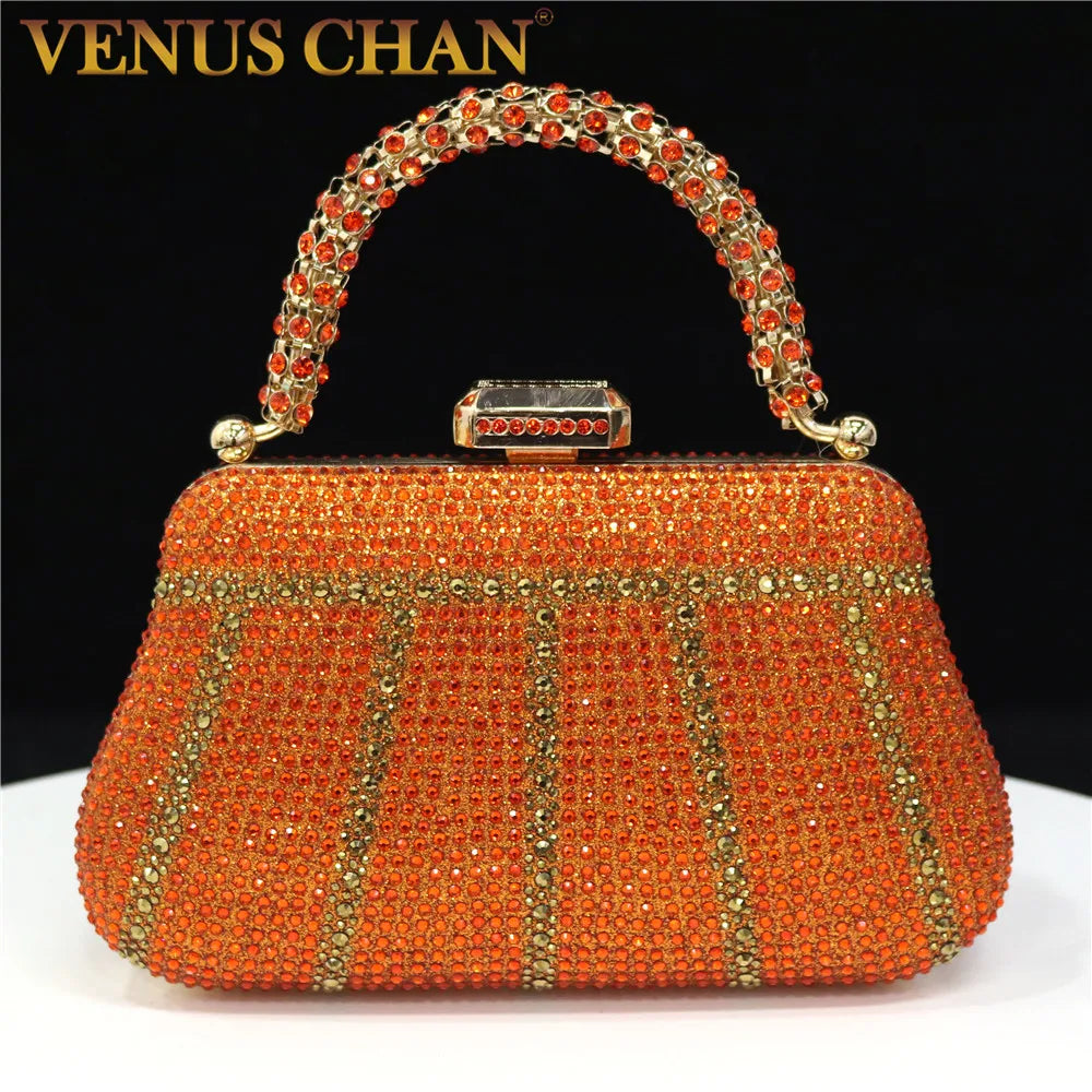 Exquisite Rhinestone Handle Evening Bag