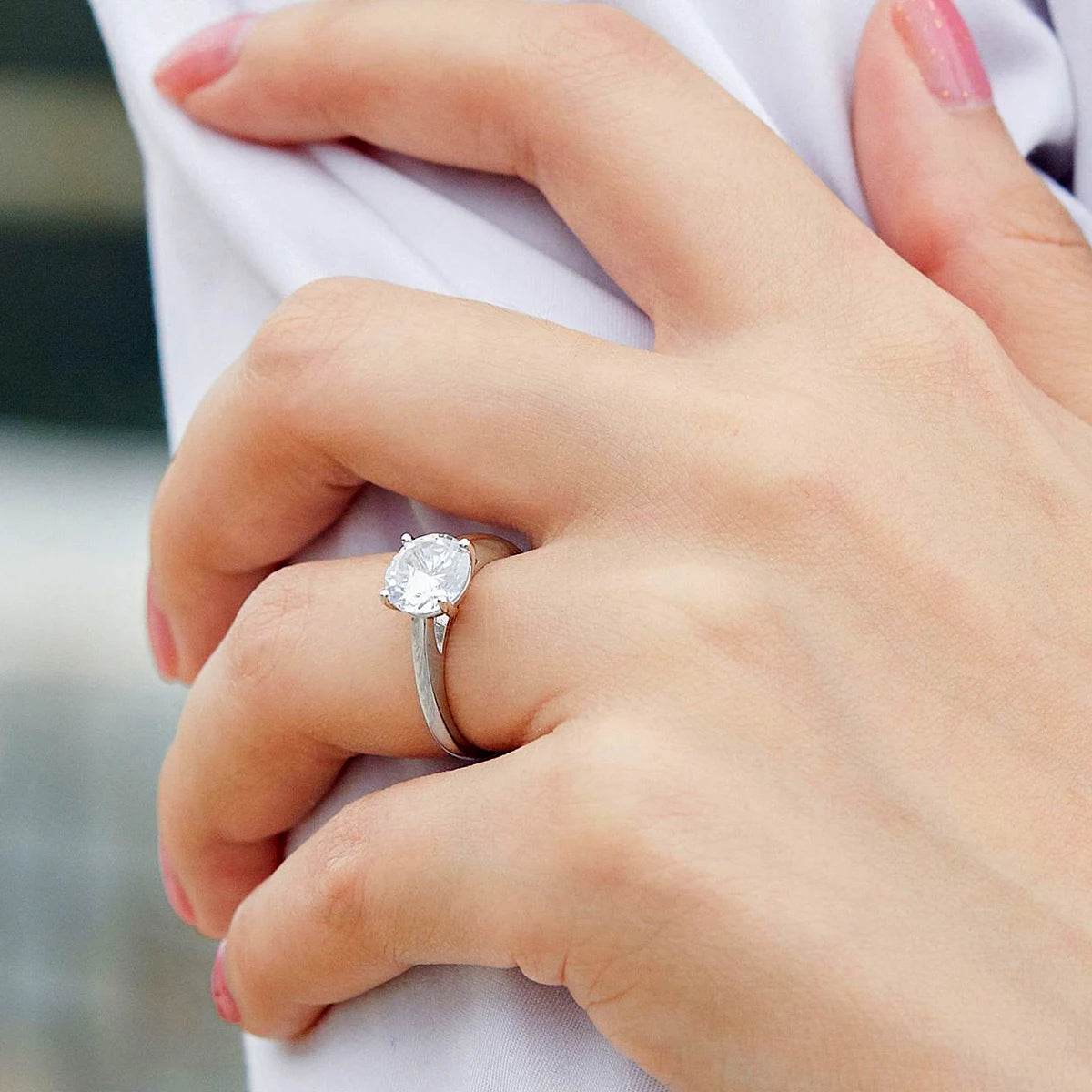 1–3ct Teal Moissanite Ring - SnaggIt