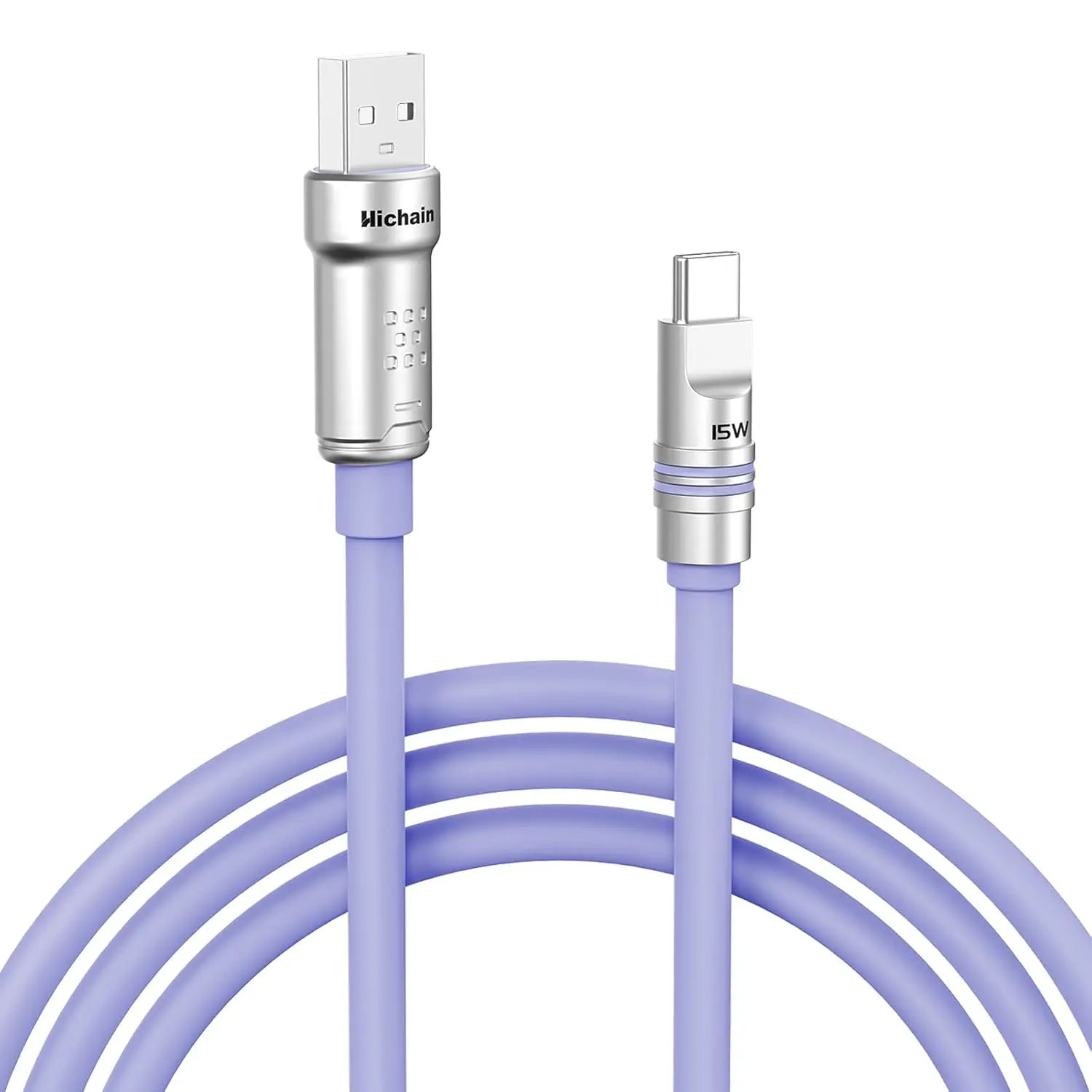 USB-A to USB-C Fast Charging Cable 15W 3A | Liquid Silicone Soft Cable 1.2M/2M for Samsung Xiaomi Huawei