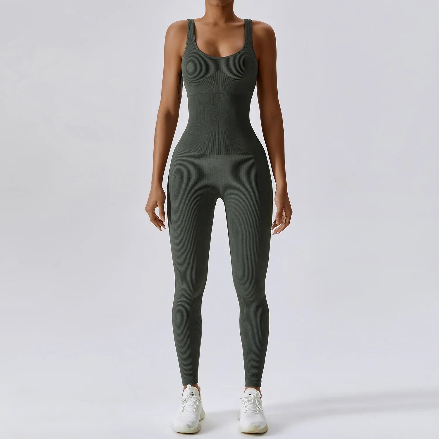Women's Seamless One-Piece Yoga Suit | Push-Up Belly Tightening Dance Fitness Workout Bodysuit