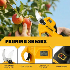 20V Brushless Cordless Electric Pruning Shears – 25mm Power Cutter for Garden & Tree Trimming - Dewalt 20 V Batteries