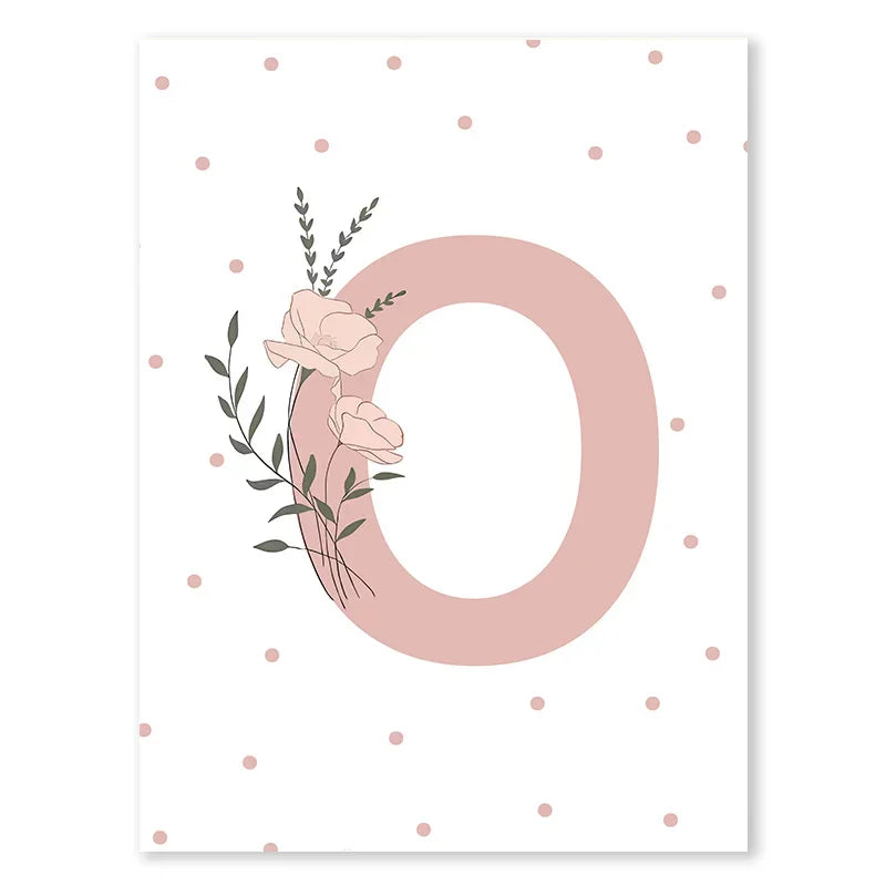 Pink Butterfly And Letters Wall Art by Snagg A Print