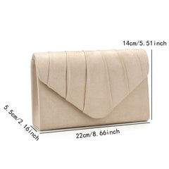 Silver Envelope Velvet Clutch