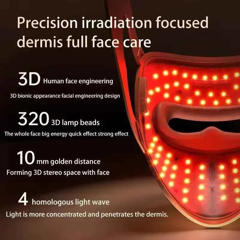 Red Light Therapy LED 4 Colors Facial Mask