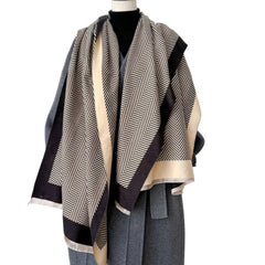 Women’s Floral Cashmere Feel Winter Scarf