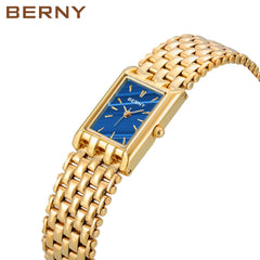 BERNY Women’s Rectangle Gold Quartz Watch