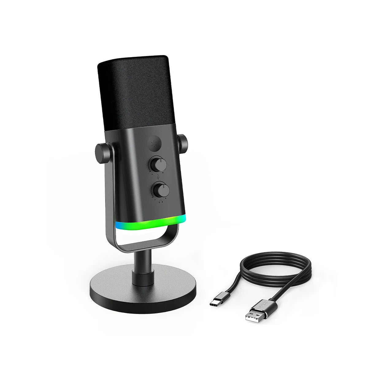 USB/XLR Dynamic Microphone – RGB Studio Mic with Mute Control & Headphone Jack by Snagg A Microphone