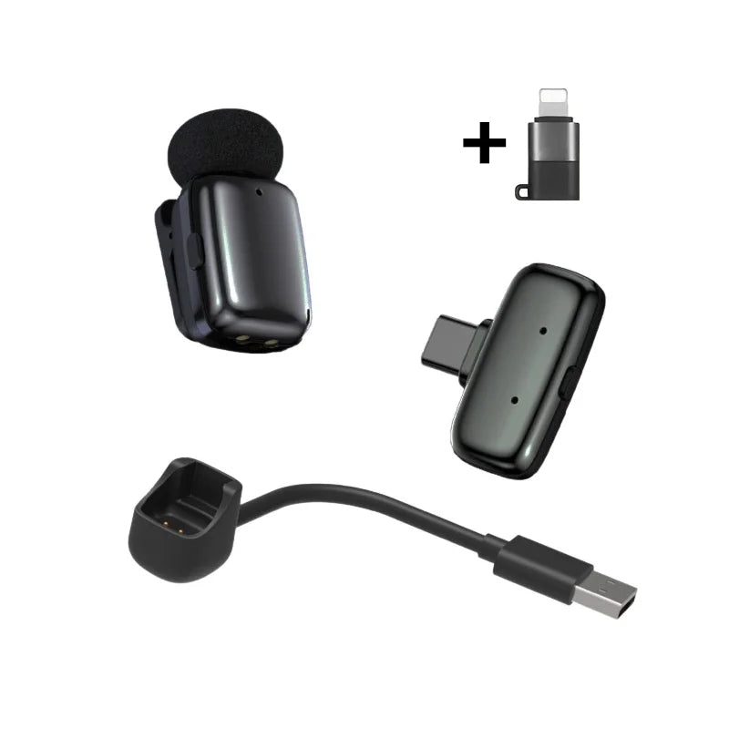 Wireless Lavalier Microphone – 2.4G Stereo Lapel Mic with Noise Cancelling for Smartphone by Snagg A Microphone