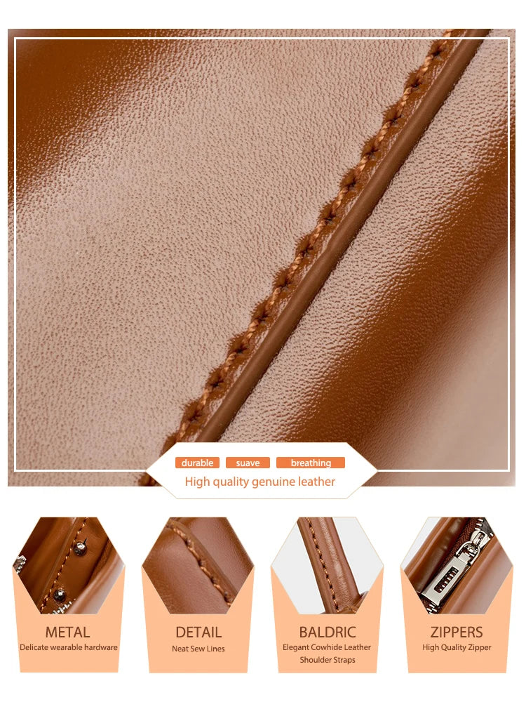 Luxury Leather Underarm Shoulder Bag – High-Sense Fashion Crossbody Handbag for Women, All Seasons