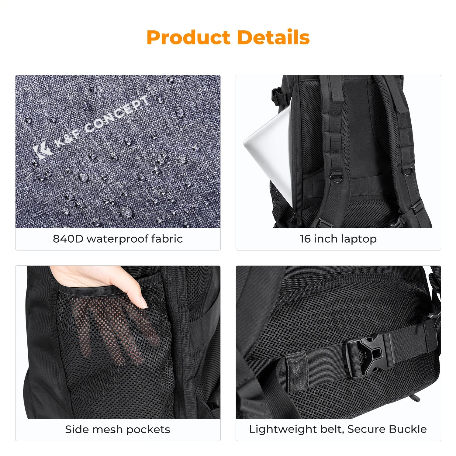 32L/25L Large Camera Backpack with Tripod Strap & Rain Cover – 15" Laptop